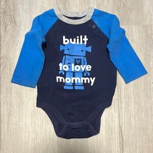 4/$30 Blue Robot Baby Onesie